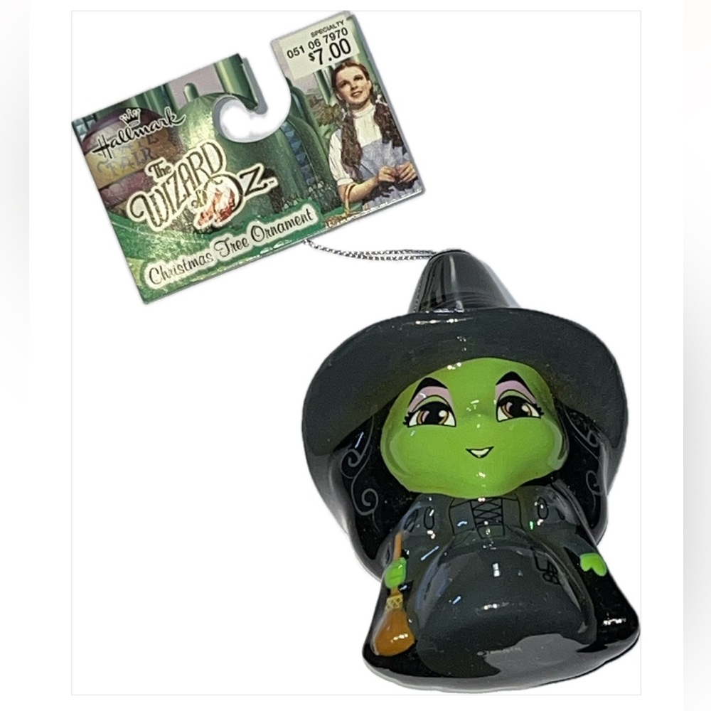 Hallmark Green and Black Witch Ornament